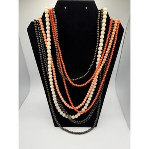 Premier Designs Papaya Layered Beaded Necklace - New old stock